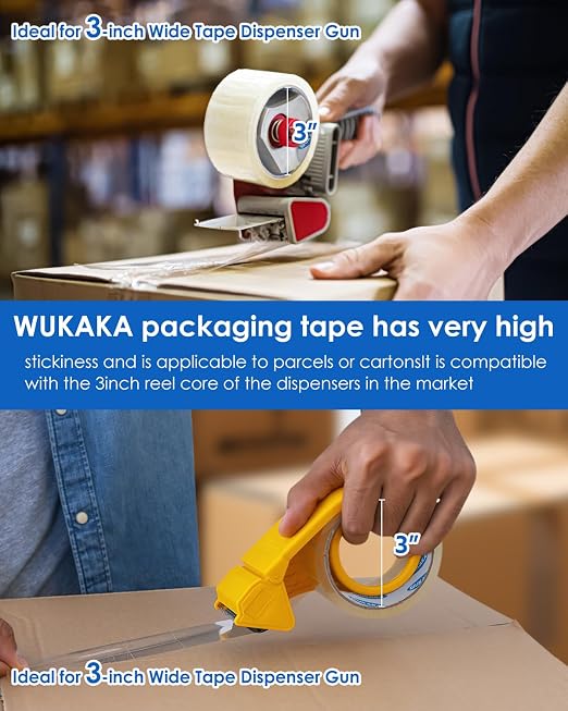 Packing Tape, 36 Rolls Clear Packing Tape 2 Inches Wide, 65 Yards Per Roll, for Shipping Packaging Moving Sealing