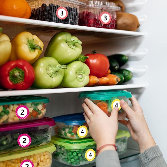 1 Inch Number Stickers 1-40, 24 Sheets Consecutive Number Labels, Colored Number Decals, Inventory Sticker, Removable Dot Stickers for Classroom, Office, Storage, Indoor, Boxes (10 Colors)