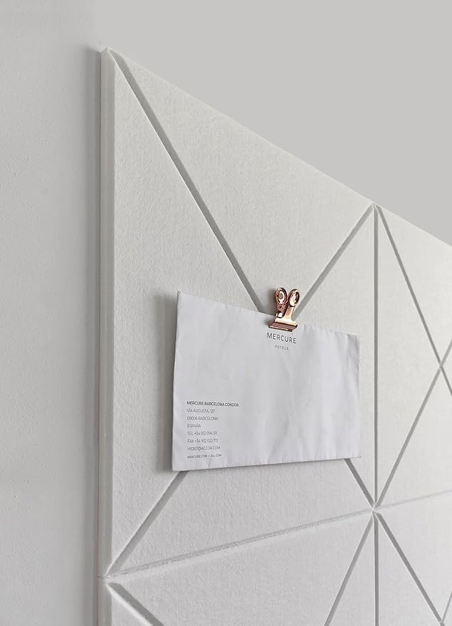 Cork Board 24 x36 Alternative - 6 Pack Felt Wall Tiles with Safe Removable Adhesive Tabs, Cork Boards for Walls Cork Board for Home Office Pin Board Tack Board - Pure White