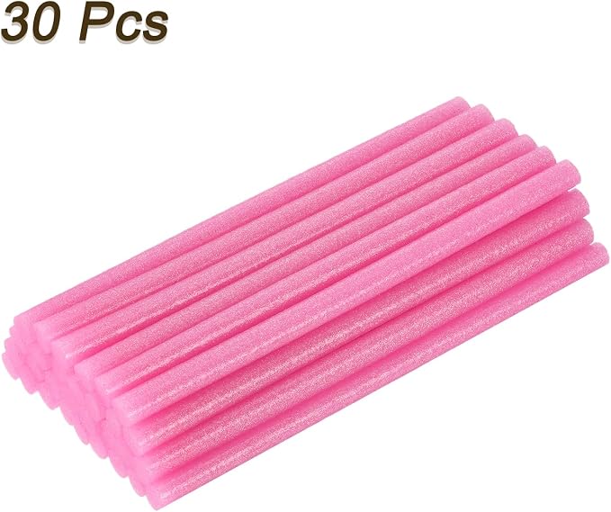 uxcell 30pcs Full Size Hot Glue Gun Sticks 8-inch x 0.43-inch High Sticky Large Hot Glue Sticks for Glue Gun, Glitter Pink