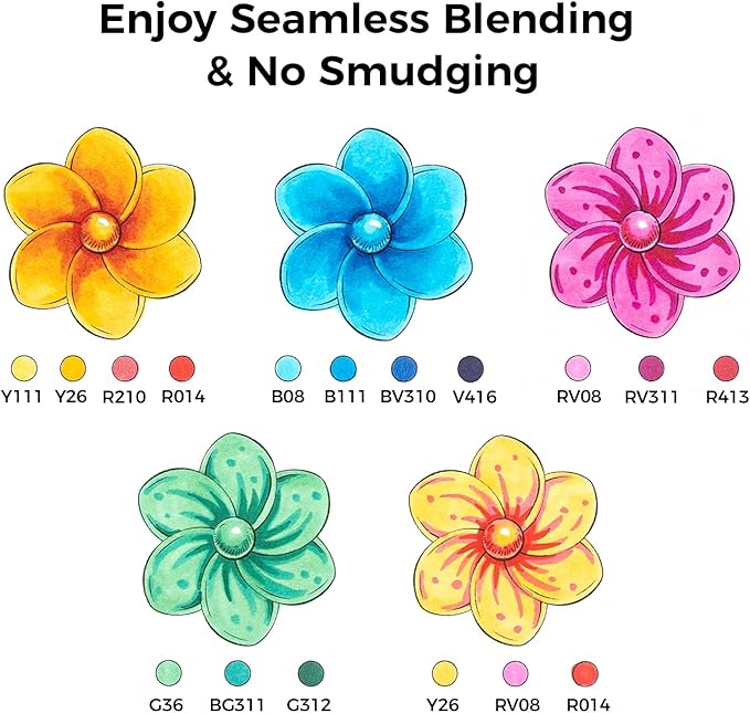 Ohuhu Alcohol Markers 320 Colors Brush Fine for Artist Adults Cozy Coloring | AP Certified Refillable Art Marker, Dual Tips Alcohol-based Drawing Markers for Artist Beginner Illustration Sketch, Honolulu