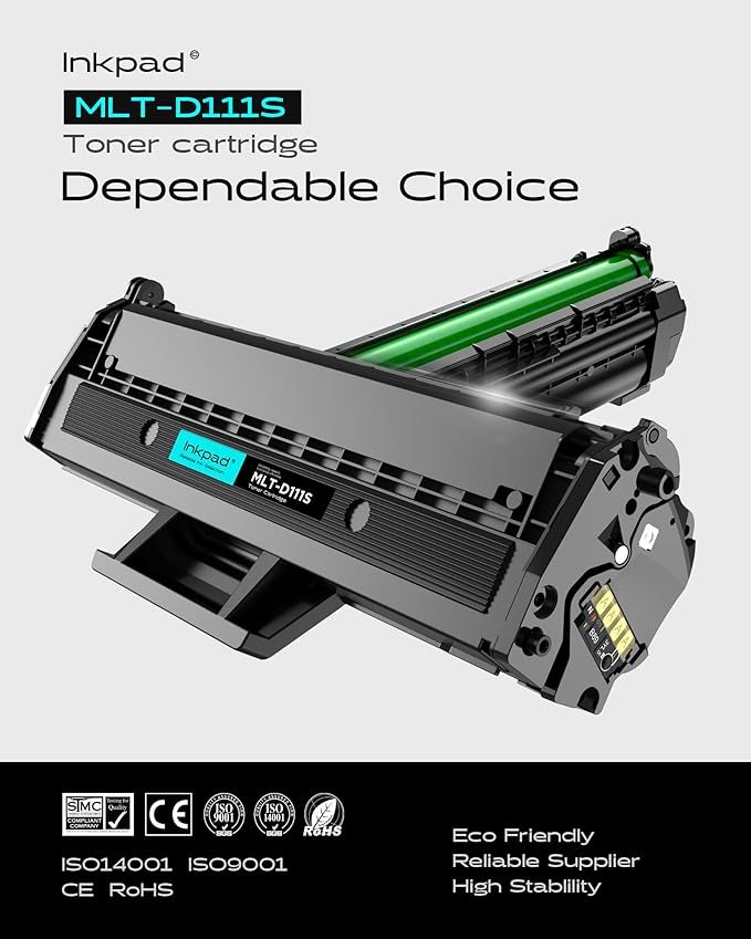 MLT-D111S Toner Cartridges 2 Black Combo Pack Compatible Replacement for Samsung D111S 111S MLT111S Works for M2020W M2070W M2026 M2020 M2070 M2024W M2074FW Printers