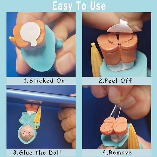 Sticky Tack Dots Easy to Peel, Clear Museum Putty Glue Gel Double Sided Mounting Sticky Tack for Action Figures Wall Hanging, Crafts, Balloons, Poster, Decorations