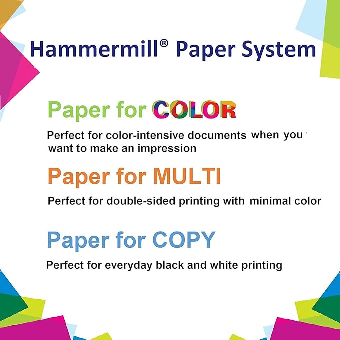 Hammermill Printer Paper, 20 lb Copy Paper, 8.5 x 11-5 Ream (2,500 Sheets) - 92 Bright, Made in the USA, 150600C