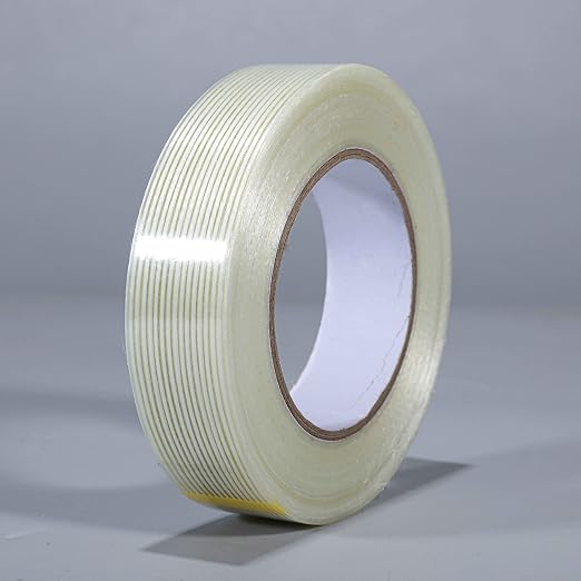 Valley'sYuMiao 6 Pack,Filament Strapping Tape, 1in×60yds, Mono Fiberglass Transparent Reinforced Packing, Heavy Duty Wearproof Tape, 5.5mils