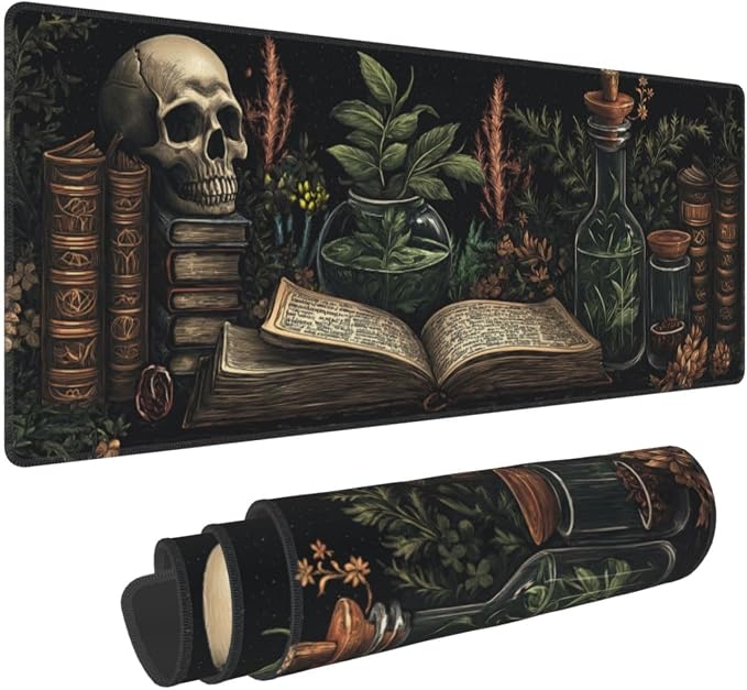 Dark Academia Mouse Pad XL Large Mousepad Non Slip Rubber Base Desk Mat for Laptop Computer Gaming 31.5" X 12"