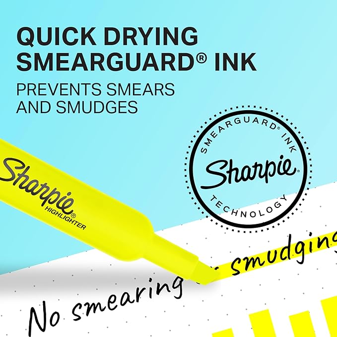 Sharpie Tank Style Highlighters Chisel Tip Assorted Box of 12