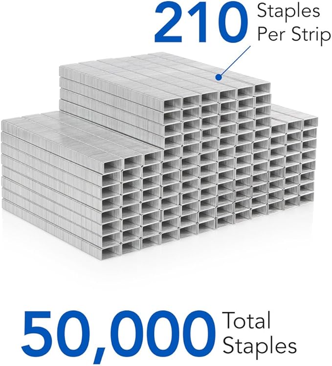 Swingline Staples, Standard Staples for Desktop Staplers, 1/4" Length, 210/Strip, 5000/Box, 10 Pack (35111)