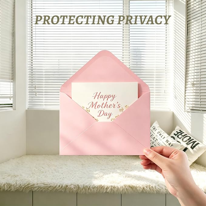 A2 Envelopes Pink V-Flap 4.375"x5.75" Invitation Envelopes 30pk | 150GSM Thick Premium Paper,Protecting Privacy,for 4x5 Photos,Cards,Birthday,Party,Announcements,Baby Shower,with Stickers