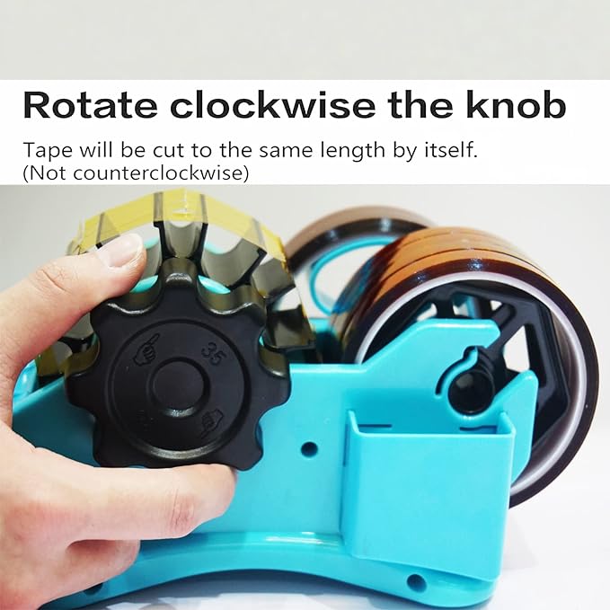 Blue Heat Tape Dispenser Sublimation - Multiple Roll Cut Heat Tape Dispenser to PreCut Heat Transfer Tape Heat Resistant Tape, Semi-Automatic Tape Dispenser 3" & 1" Core for Scotch Tapes