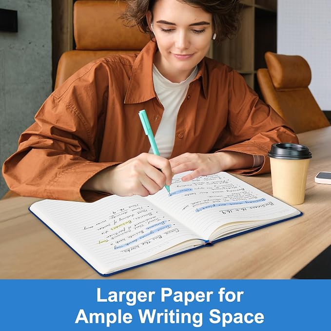 Comix A4 Lined Journal Notebook, 208 Pages, Large Size-8.5" x 11", Navy | Hardcover Journaling Notebooks for Men & Women, Fits for Work, Office, Business, School, Notes Taking & Writing