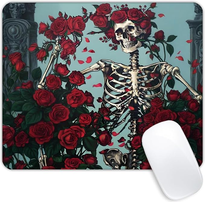 Skeleton Floral Case Mouse pad Customized Mousepad Non-Slip Rubber Base Mouse Pads for Computers Laptop Office Desk Accessories Mouse pad