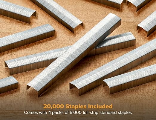 Bostitch Office B8 PowerCrown 0.25 Inch Staples, Pack of 20,000 Staples (STCRP21151/4-4), Silver