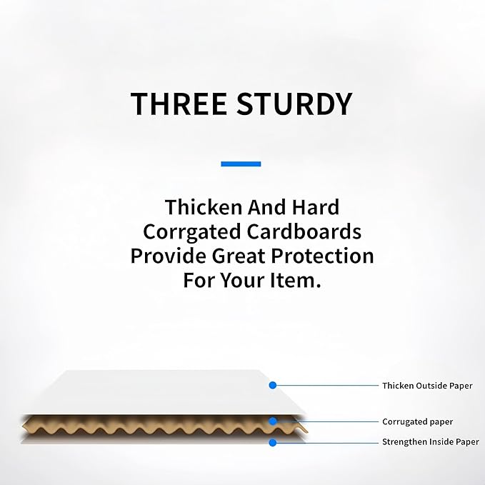 8x6x4 inch Small White Mailers Boxes Pack of 30 Recyclable Corrugated Gift Box for Packaging Shipping