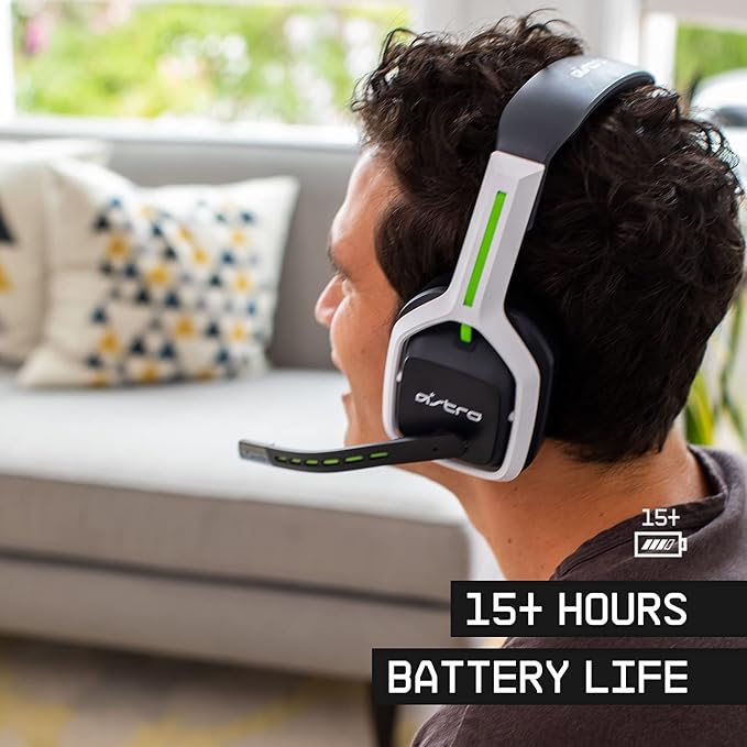 ASTRO Gaming A20 Wireless Headset Gen 2 for Xbox Series X | S, Xbox One, PC & Mac - White/Green