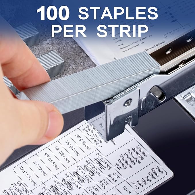 Deli Staples, Heavy Duty Staples for Heavy Duty Staplers, 3/8'' Length | 70 Sheet Capacity, 100/Strip, 5000/Box