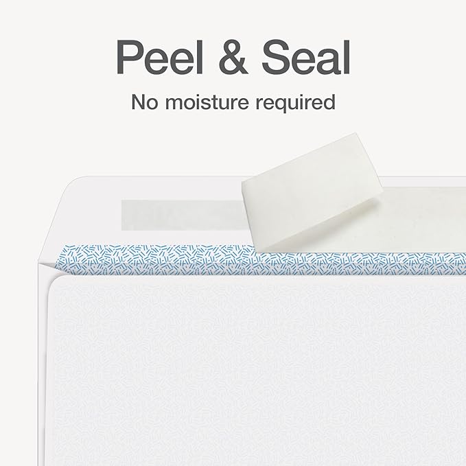 Columbian #8 Double-Window Self Seal Security Tint Envelopes, 500/Box, 24lb White Wove, 3-5/8 x 8-11/16 Inches (1016910)