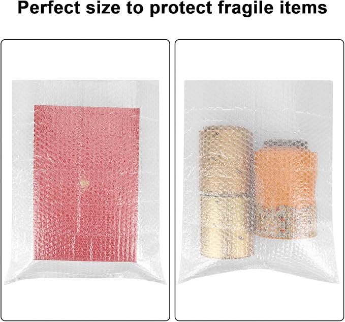 20Pack Self-Seal Big Bubble Out Bag Pouches 16 x 20 Inch Double Walled Self-Sealing Protective Wrap Cushioning Bags for Shipping, Packing, Moving