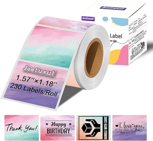 Thermal Labels, Compatible with T50M Pro/M110/M100/M220 Label Maker and Other 4x6 Thermal Printers for Shipping Barcode & Custom Stickers, Gradient Purple, 1.57×1.18 inch