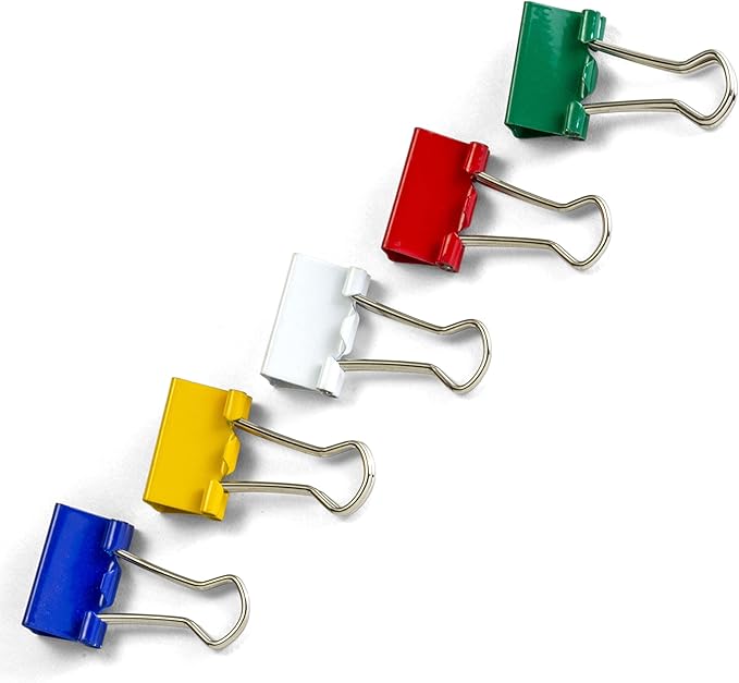 Staples Mini Binder Clips, Assorted Colors, 60 Count – Small Clips for Notes, Paper Stacks & Organization