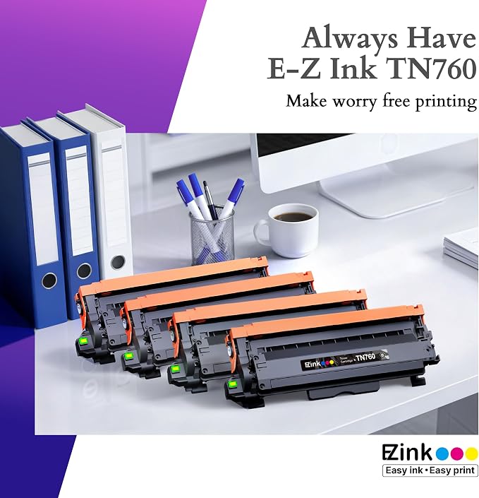 TN760 Toner for Brother Printer TN-760 TN 760 TN-760 TN730 TN-730 TN-730 | Compatible for Brother MFC-L2710DW MFC-L2750DW HL-L2350DW HL-L2370DW HL-L2395DW L2390DW DCP-L2550DW for TN760 (4 pack, Black)