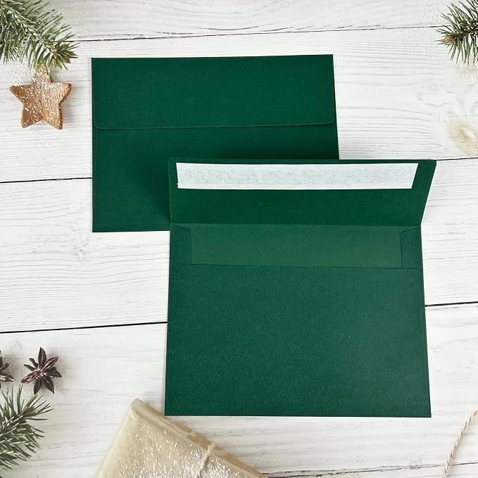 4x6 Envelopes For Invitation((50, Dark green, A6) | A6 Envelope,50 pack 4x6 card Envelopes Self Seal,for weddings, greeting cards,baby shower,photos,birthday