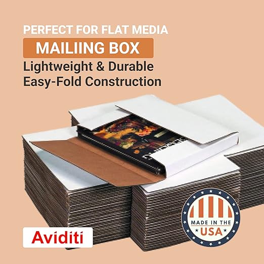 BOX USA Shipping Boxes Medium 20"L x 16"W x 1"H 20-Pack - Corrugated Cardboard Box for Moving, Mailing, Packing, Packaging and Storage