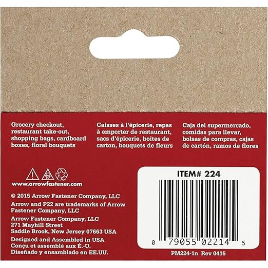 Arrow Fastener 224 Genuine P22 1/4-Inch Staples, 5,050-Pack Pack of 4