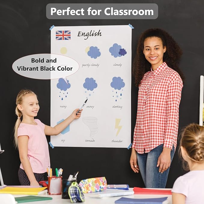 SFAIH Black Dry Erase Markers Fine Tip, 216 Pack, 1-2mm Line, Low Odor | Easily Erases, for Whiteboards & Non-Porous Surface, Ideal for Classroom, Office, Home, Teacher Supplies, Back to School