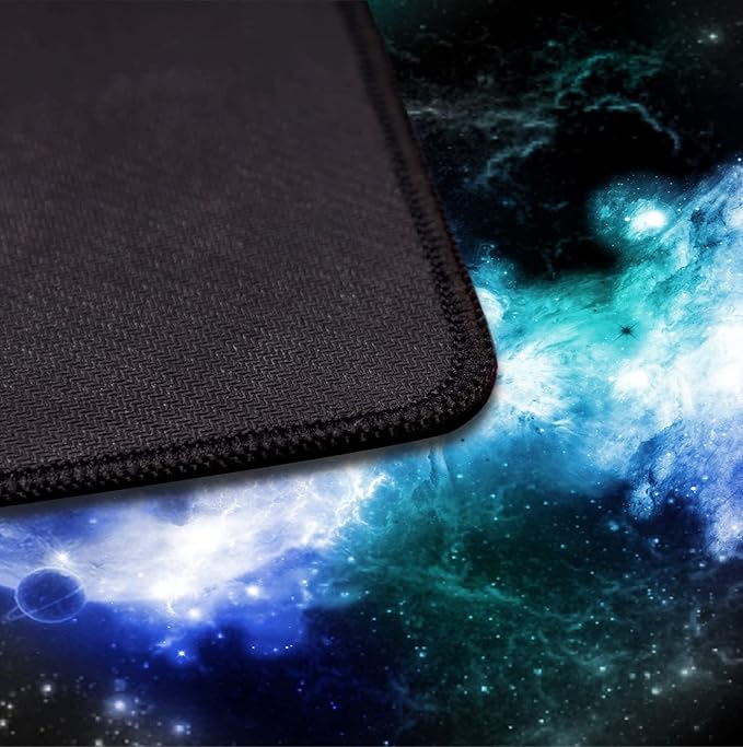 Large Extended Nebula Starry Sky Mouse Pad, Laptop and Home Office Desk Pad | Large Extended Mouse Pad; Full Desk Coverage; Waterproof Coating; Stable Anti-Slide Base For Gaming, Office, Study Daily Use