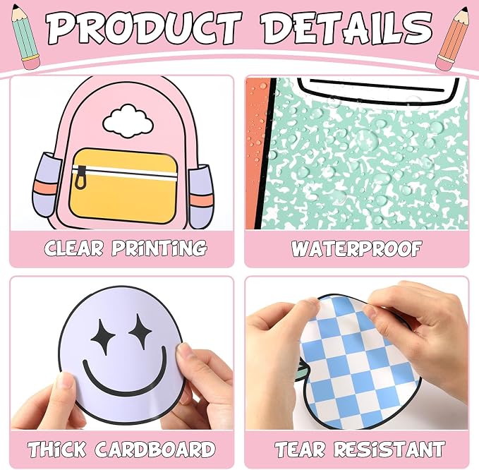 This is Your Year to Bulletin Board Set Composition Notebook Classroom Decoration Welcome Back to School 2026 New Year Cutouts for School Office Chalkboard Wall Door Learning Activities Decor Supplies