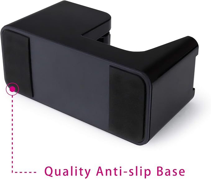 ABEL SimpleWork Desktop Tape Dispenser, Black, 1 in Core, Non-Skid Weighted Base, Tape Cutter for Office, Home, School, and Crafts