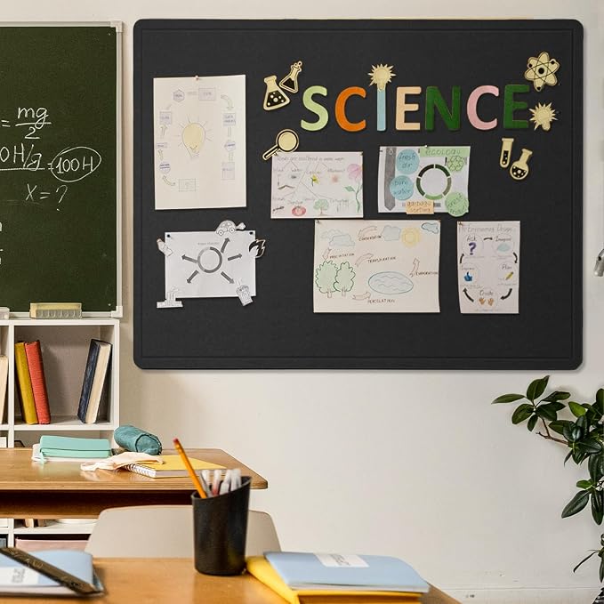 Felt Bulletin Board 60x48 inches, Decorative Pin Board for Home & Office | Cork Board Alternative for Wall with Push Pins, Display Mood Board for Photos, Notes & Reminders