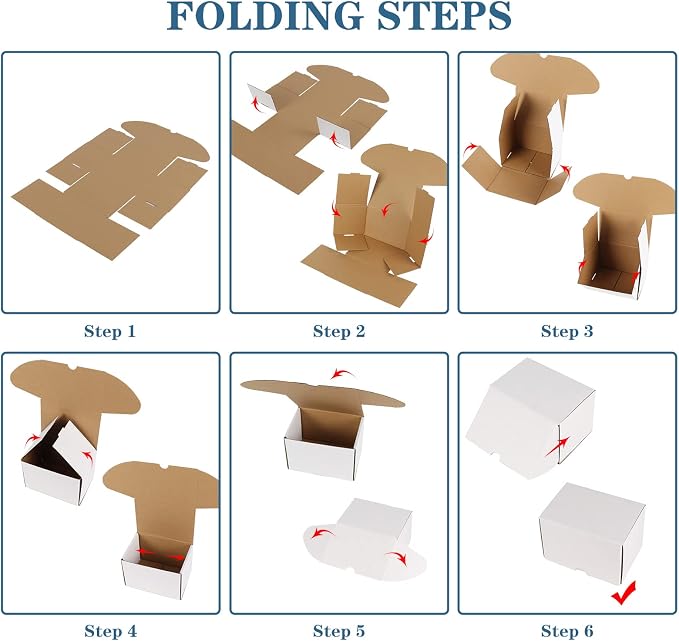 ZBEIVAN 10x7x5 White Shipping Boxes Set of 20, Corrugated Cardboard Mailer Boxes for Packaging Small Business Mailing Gifts