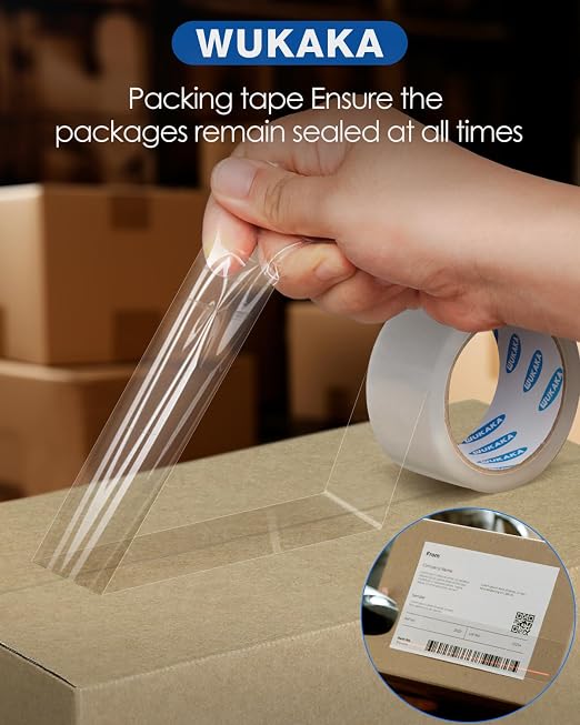 Packing Tape, 36 Rolls Clear Packing Tape 2 Inches Wide, 65 Yards Per Roll, for Shipping Packaging Moving Sealing