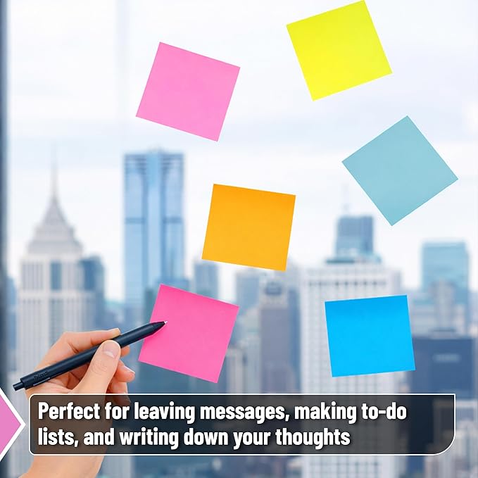Mr. Pen- Pop Up Sticky Notes 3x3 Refills, 18 Pads, 900 Sheets, Bright Colors, Self Adhesive Memo Pads for Dispensers, Perfect for Home, Office & School, Stocky Notes for Bible Journaling