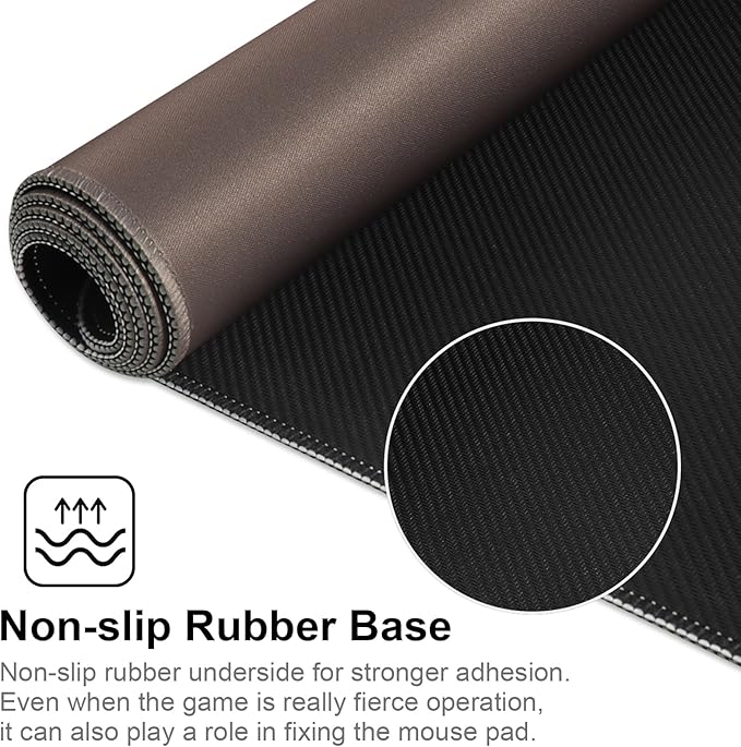 Gaming Mouse Pad,Large Mouse Pad Size 31.5x11.8 Thickness 0.12 inches,Premium-Textured Non-Slip & Waterproof Computer Mousepad with Stitched Edges for Gaming,Office & Home-80x30 Chocolate011