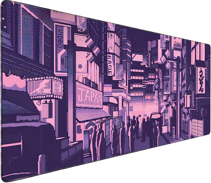 Professional Extended Gaming Mouse Pad - 31.5" x 15.7" Large Desk Mat with Stitched Edges, Waterproof Coating Non-Slip Rubber Base for Gamers Esports Pros Office Home, Street