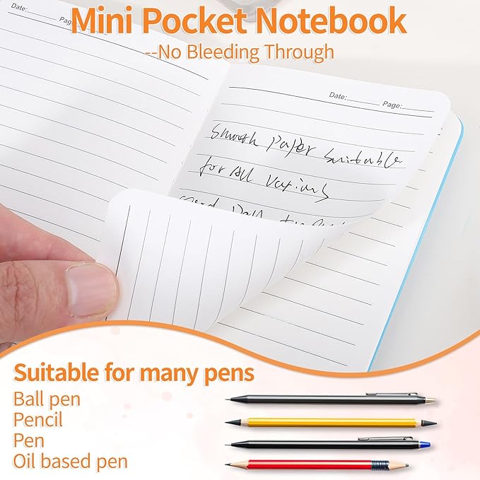BESARME 16 Pack Mini Notebooks Bulk, Mini Pocket Notebooks for Kids Small Lined Pocket Notebook for Students School Supplies Notepads Colorful Classroom Gift Exchange Party Favors Easter Gifts