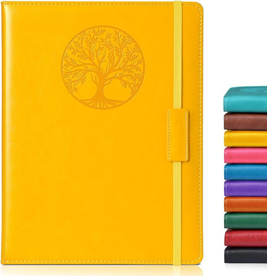Lined Journal Notebook for Women Men,256 Pages B5 Large Hardcover Leather Journals for Writing,Travel,Business,Work & School,College Ruled Notebooks for Note Taking,Diary Notepad 7.8"×10.2"