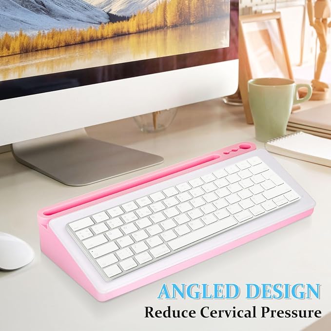 DOLLAR BOSS Glass Desk Whiteboard Small Dry Erase Board, Pink | Desktop White Board with Storage Drawer, Computer Keyboard Stand, Desk Organizer, Office Supplies, With Markers, Eraser
