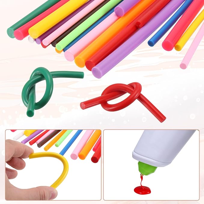 PATIKIL Hot Glue Sticks for Glue Gun, 20 Pcs Colored Hot Melt Adhesive Glue Sticks Bulk for DIY Projects Craft Art Decoration Home Repairs, Orange (7.9" x 0.28")