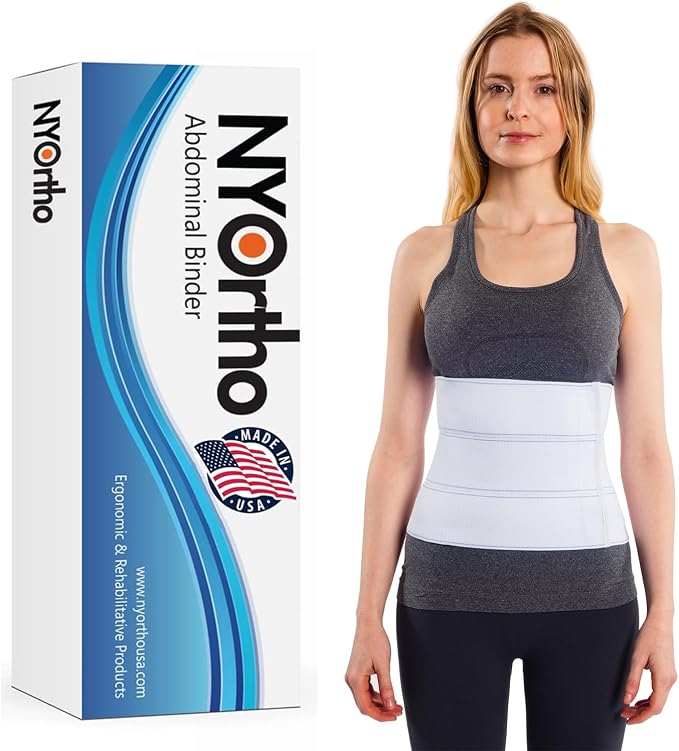NYOrtho Abdominal Binder Lower Waist Support Belt - Compression Wrap for Men and Women MADE IN USA