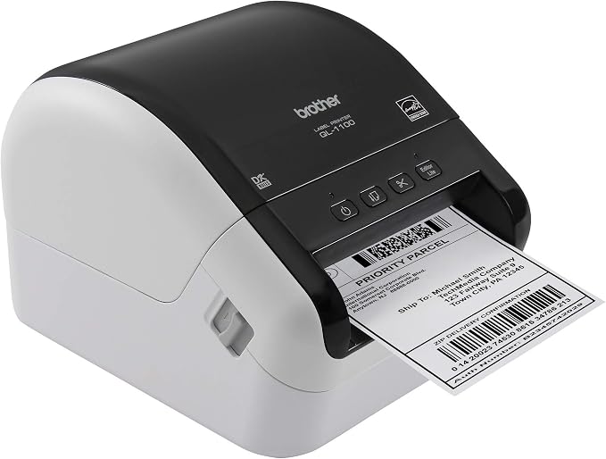 Brother Printer Fast, Compatible Label Printer (RQL1100 Renewed), Black, 4"