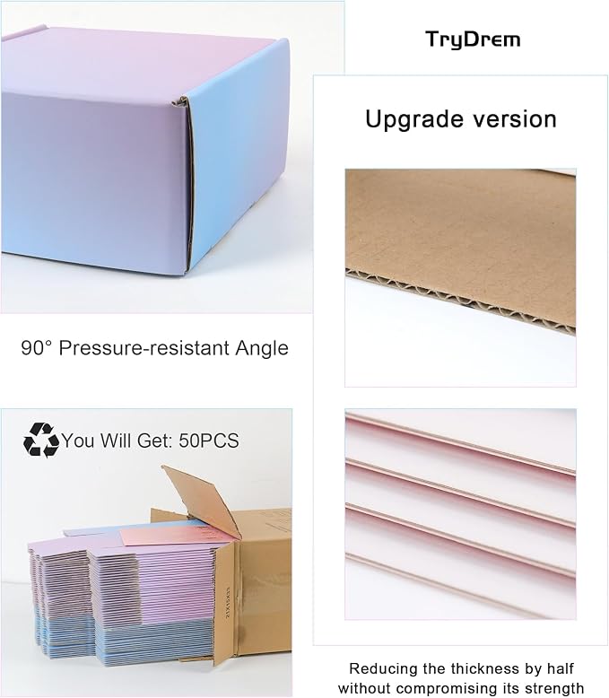 Shipping Boxes 4x4x2 Inch - Set of 45: Small Corrugated Cardboard Boxes - Purple Shipping Boxes for Small Business