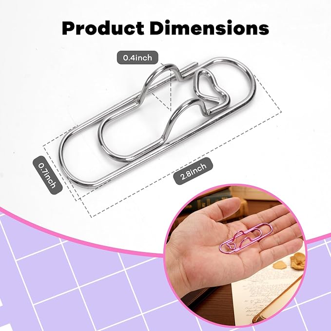 Paperclip Pen Holder for Notebook, 32pcs Metal Pen Clip for Journal | Colorful Pen Clip Holder Planner Accessories, Office Desk Organizer, Oversized Metal Paper clip Pen Loop for Notebook