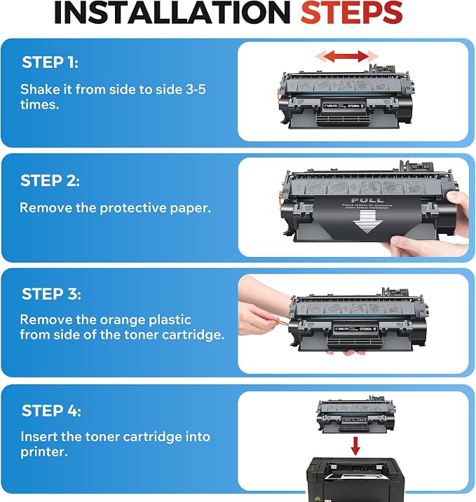 SUDLTO 80A Toner Cartridge Black High Yield Replacement for | HP 80A CF280A 80X CF280X to use with HP LaserJet Pro 400 M401a M401d M401n M401dn M401dne MFP M425dn Printer (2-Pack, Black)
