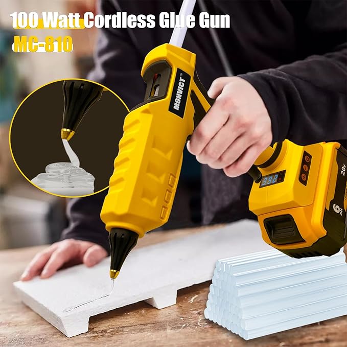 MONVICT Hot Glue Sticks, Pack of 50 (1.65lbs) 6"Long 0.43" Diameter Full-Size Hot Glue Gun Sticks Art Glues Pastes Hot Melt Sticks for Most Large Glue Guns, Clear Glue Sticks for DIY, Arts & Crafts