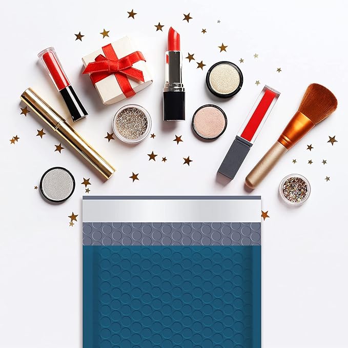 UCGOU Bubble Mailers 6x10 Inch Navy Blue 25 Pack Usable Size 6x9" Padded Envelopes Small Business Mailing Packages Opaque Self Seal Adhesive Waterproof Boutique Shipping Bag for Makeup Supplies #0