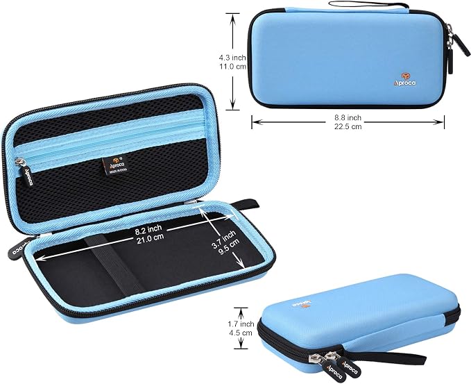 Aproca Calculator Case Compatible with Texas Instruments TI-84 Plus CE/TI-84 Plus/TI-83 Plus/TI-89 Titanium/TI-85 / TI-86 Color Graphing Calculator - Storage Bag Blue(Case Only)